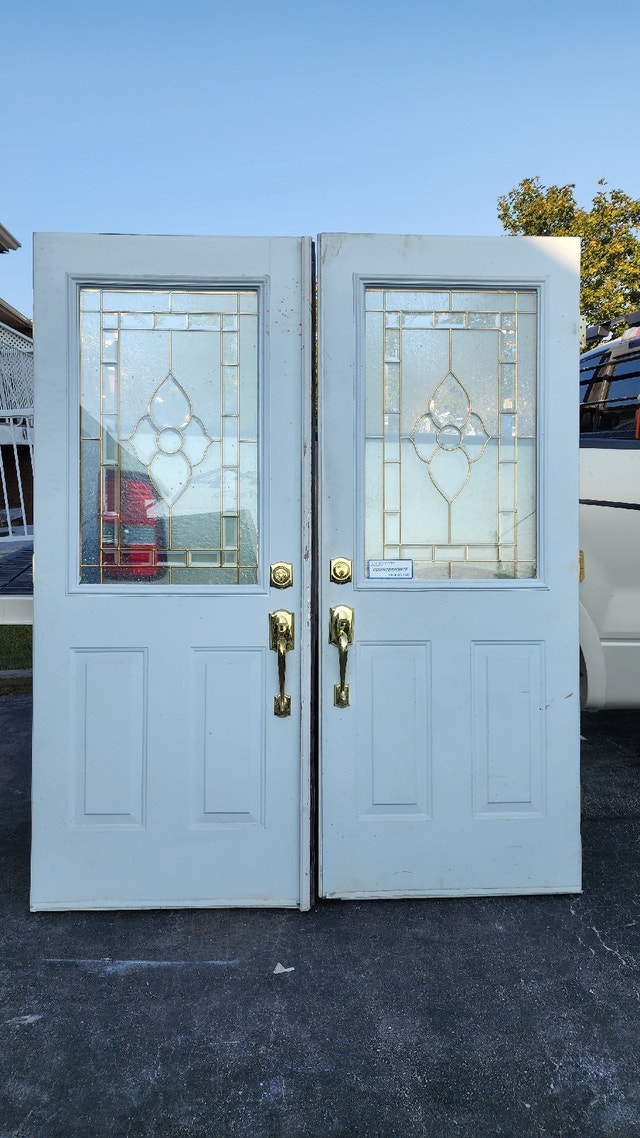 Entry Exterior Double Steel Doors (140 Both or 90 Single) Windows