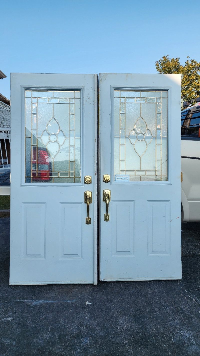 Entry Exterior Double Steel Doors (140 Both or 90 Single) Windows
