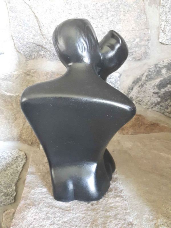 Sculpture rare. Art Déco baiser couple/Noir. dans Décoration intérieure et accessoires  à Longueuil/Rive Sud - Image 3