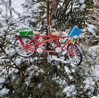Hallmark Handcrafted Ornament 1989 Sweetheart - tandem bicycle