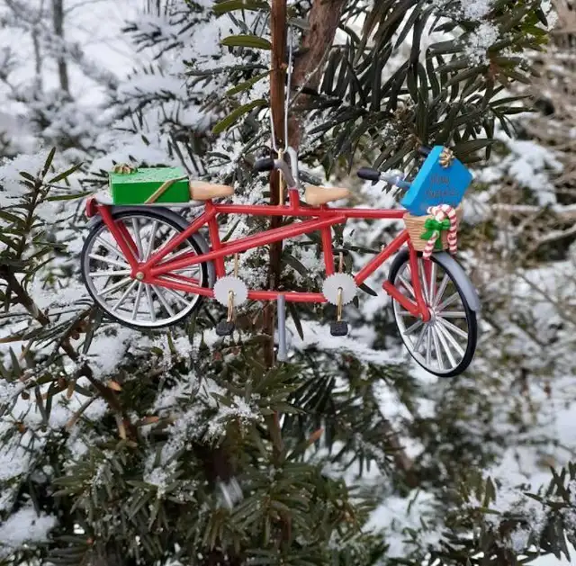 Hallmark Handcrafted Ornament 1989 Sweetheart - tandem bicycle64744835129346121