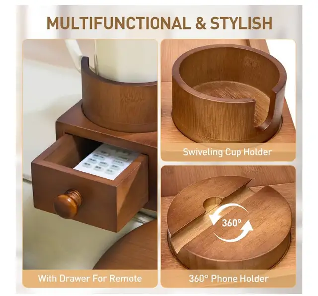 Wooden Couch Armrest Tray Table in Coffee Tables in Ottawa - Image 6