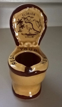 Vintage Florida Souvenir Ashtray/Toilet