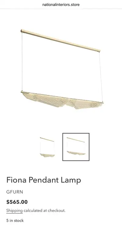 New in original box. Fiona Island Chandelier Color: Soft Gold Dimensions: W 160cm x D 12cm x H 17cm...