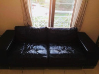 Pure Leather Sofa ( Black )