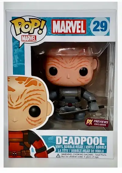 Funko Pop Vinyl Marvel Comics Deadpool Grey Unmasked #29, View more