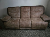 Cloth sofa with recliners