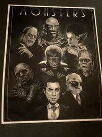 UNIVERSAL MONSTERS 8x10 art print horror photo Dracula mummy