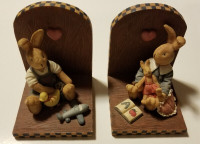Book Ends / Bunny Boy+Girl Ceramic *NEW