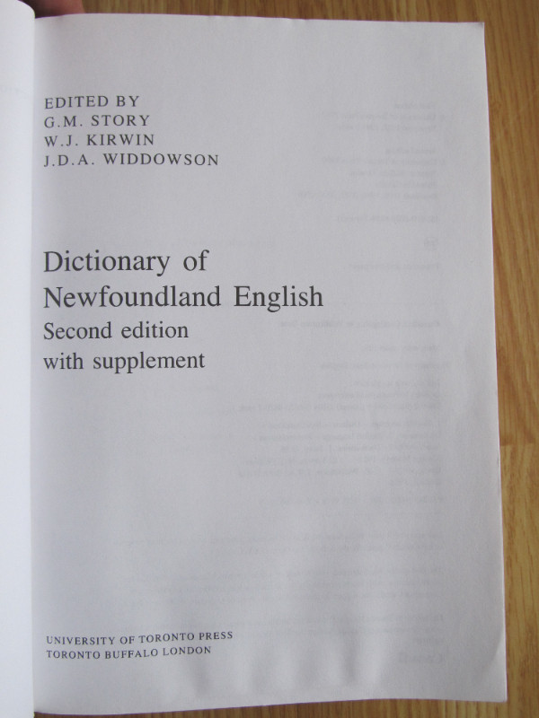 DICTIONARY OF NEWFOUNDLAND ENGLISH 2nd Edition – 2006 in Other in City of Halifax - Image 2