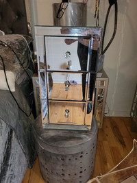 Beautiful new mirrored Lingere or jewelry cabinet