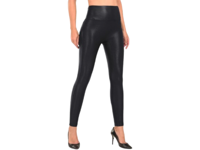 Brand new without tags women’s size M black high waisted faux leather leggings. High waistband provi...