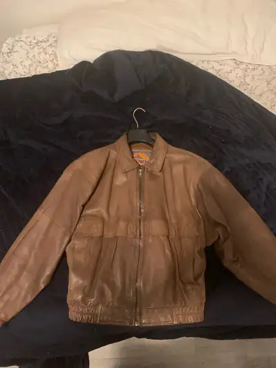 1980/90’s Vintage Leather Bomber Jacket, View more