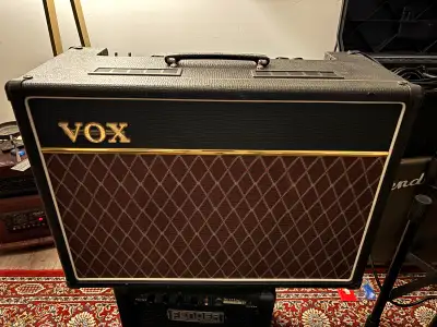 Vox AC 15. Chimey, meaty, green backed goodness that reminds you that she loves you, yeah...yeah......