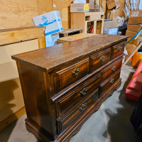 Antique dresser and mirror