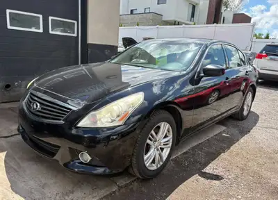 2012 Infiniti G37x AWD sedan in black with clean beige leather interior. 135,000 km. Ice cold AC, fa...
