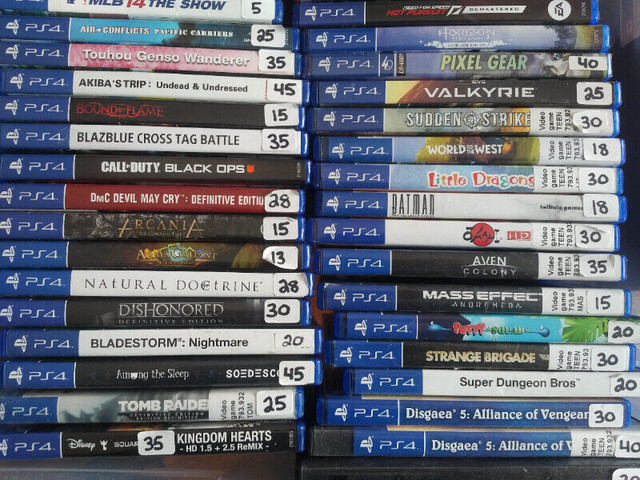 PS4 games for sale individually. Also PS3 etc (updated Mar /24 in Sony Playstation 4 in Markham / York Region