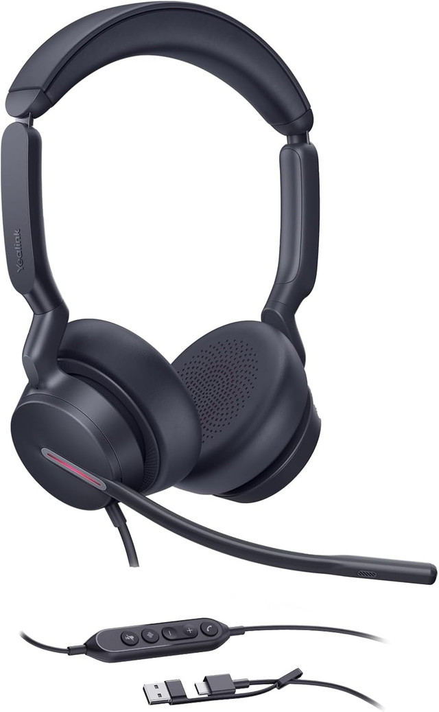 NEUF: Casque USB avec micro pour PC 3 microphones antibruit dans Appareils électroniques  à Longueuil/Rive Sud
