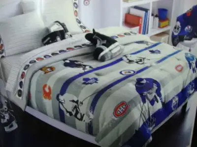 DOUILLETTE DE HOCKEY POUR LIT DOUBLE FULL 2 PLACES DE LA LNH NHL, View more