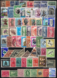 Costa Rica Stamps, 70 Different