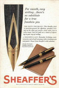 Vintage 1961 Sheaffer's Fountain Pen Advertisement