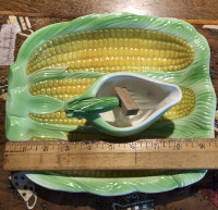 Vintage Ceramic Corn Dishes -Japan