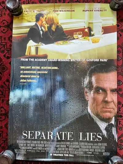 SEPARATE LIES (2005) Julian Fellowes D/S Rolled 1 Sheet Poster, View more