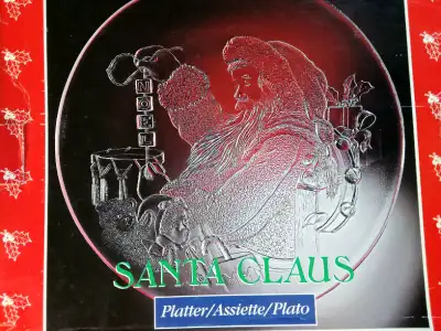 Santa plate clear glass, View more