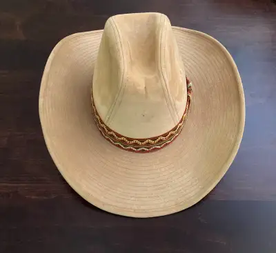 Tan Faux Felt Cowboy Hat Small 6 3/4 - 6 7/8, View more