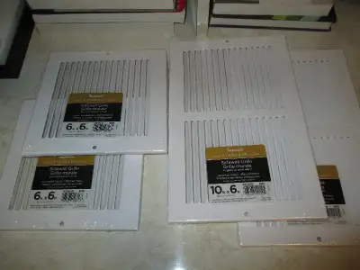 Sealed Sidewall Grilles (2 6x6 in and 2 10x6 in) $10 everything, View more