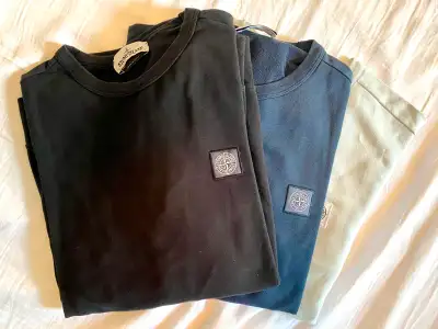 3x Stone Island Logo Patch Crew Neck Sweatshirt, View more