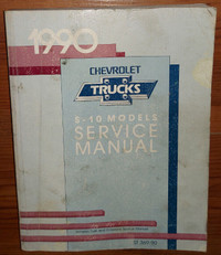 1990 S-10 S 10 CHEVROLET Truck Service  Manual