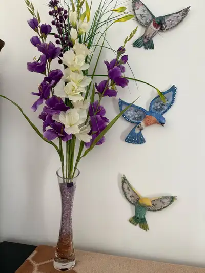 vase with artificial flowers , View more