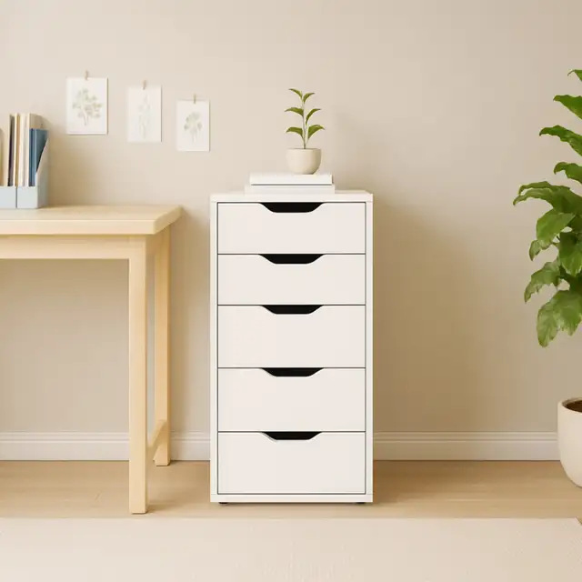 5-Drawer Unit White File Cabinet Organizer in Bookcases & Shelving Units in Mississauga / Peel Region - Image 2