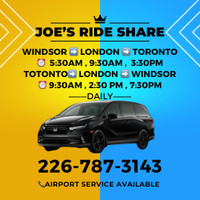 Windsor -LONDON  -Toronto daily ride share 
