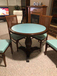 Professional card table set with 4 chairs