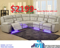 POWER RECLINER SECTIONAL SOFA LED PU LIVING ARV FURNITURE