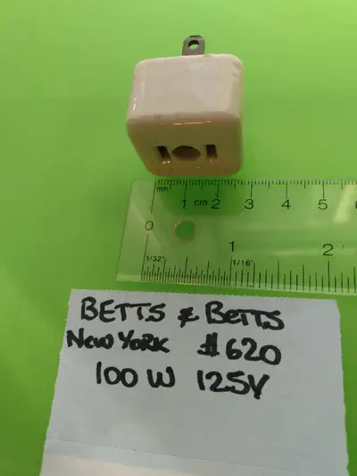 The Vintage Adaptor is made of Ceramic with those markings in the mold: BETTS & BETTS; NO. 620; NEW...