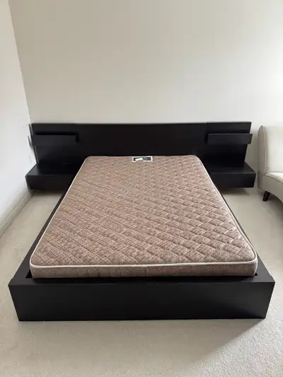 Double Bed with 2 Attached Nightstands, View more