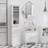 Bathroom Storage Cabinet with 3-tier Shelf Drawer, Floor Cabinet