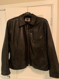 Biker leather jacket- insulated  mens