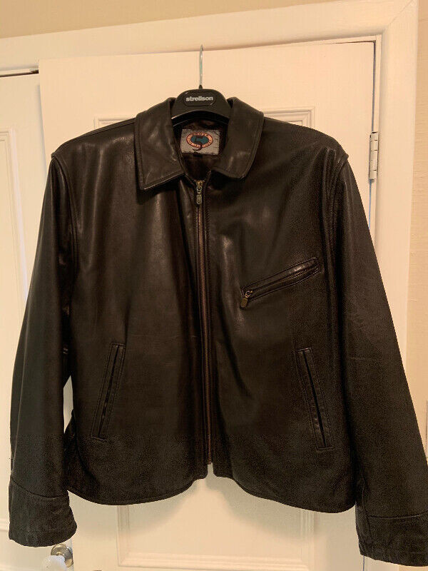 Biker leather jacket- insulated  mens in Men's in City of Toronto