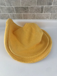 Women's / Girl's - Knitted Yellow Sun Hat