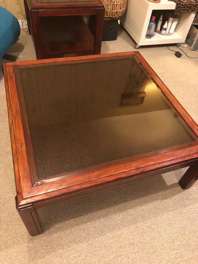 Coffee table and matching end tables- solid wood in Multi-item in Edmonton - Image 5