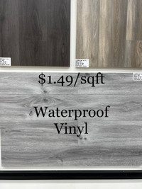 Vinyl flooring on huge sale with underpad $1.49/sqft 