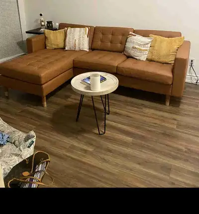 IKEA leather couch, View more