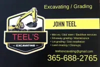 Excavating and grading and trenching 