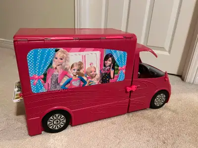 Colour Multicolour Brand Barbie Ages 3 and up Included components Barbie Camper Vehicle Playset Mate...