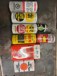Vintage oil cans 