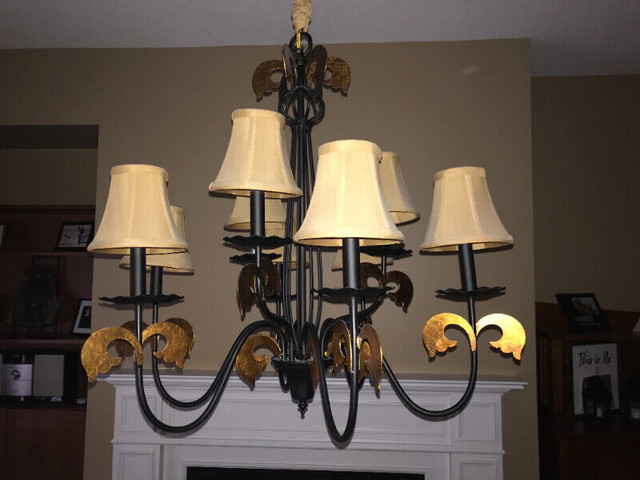 Chandelier - Bronze/Black - 9 Light - approx 28" wide in Indoor Lighting & Fans in Hamilton - Image 4
